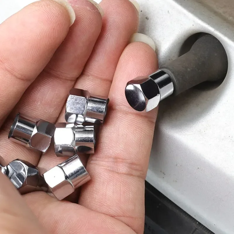 1-50pcs Tappi stelo valvola pneumatici per auto Copri stelo valvola pneumatico esagonale universale per tutte le valvole pneumatici Accessori