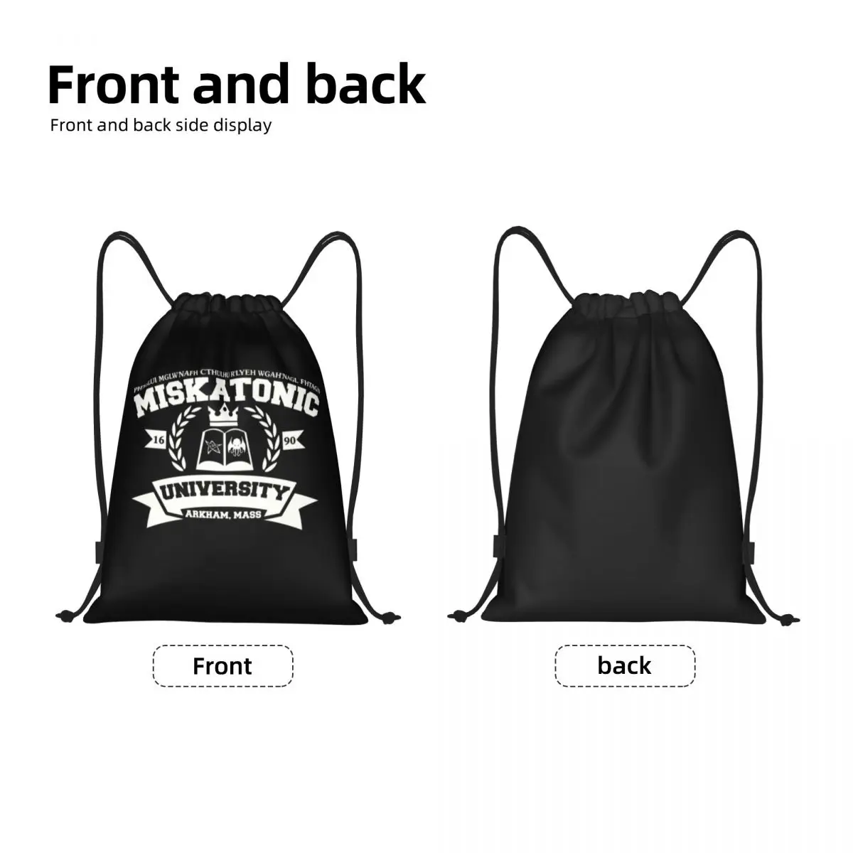 Call Of Cthulhu Miskatonic University Drawstring Bag Women Men Foldable Gym Sports Sackpack Shopping Storage Backpacks