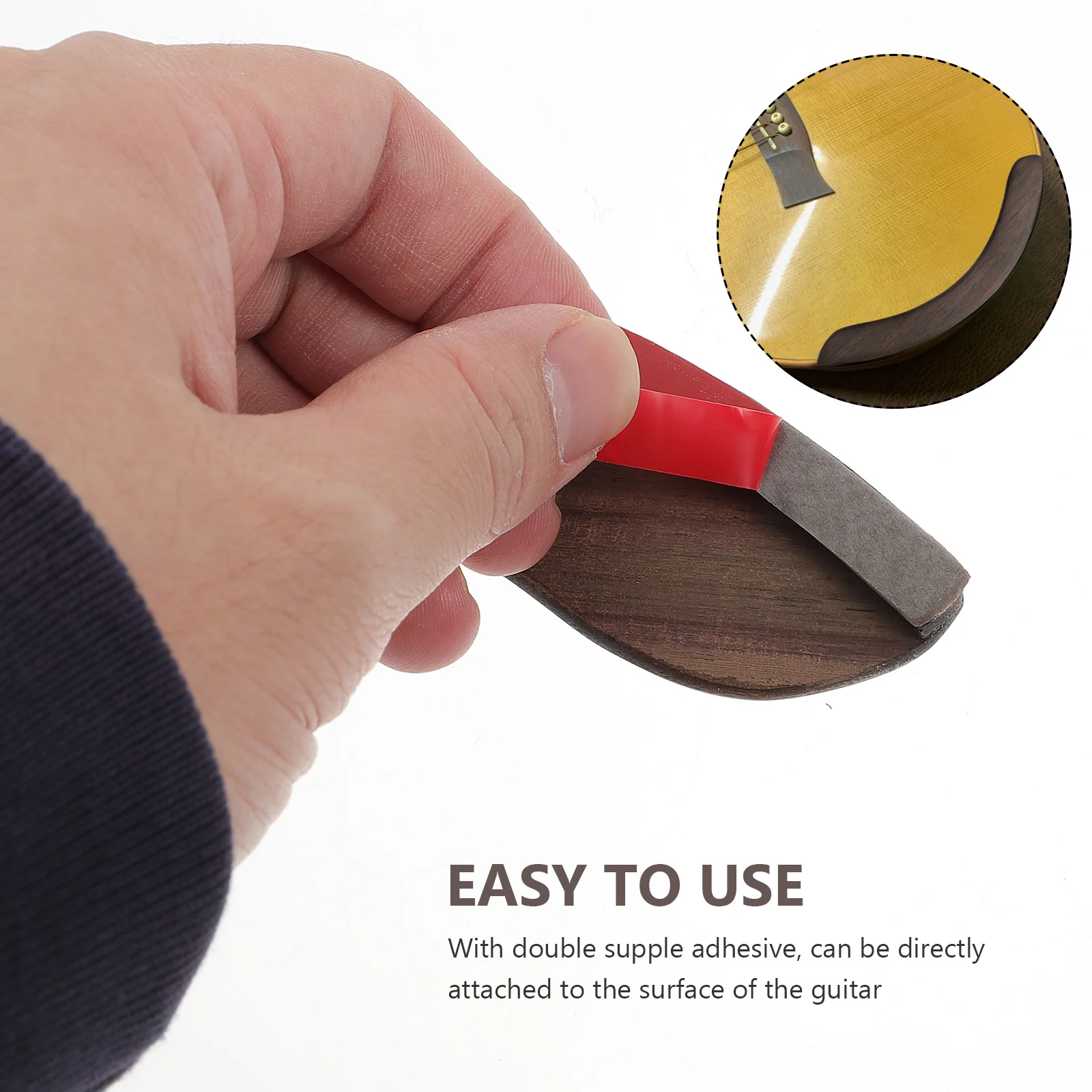 

Natural Armrest Hand Rest Support Finger Protector Smooth Edges Guitar Accessories Easy Stick On No Damage for Players