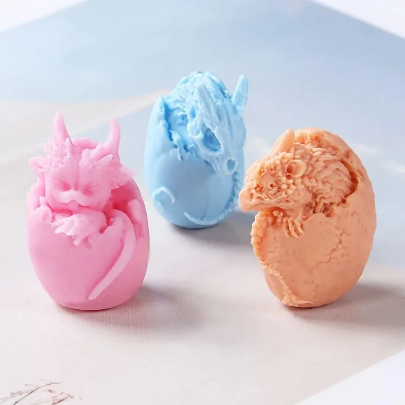 2026Newmodel Advanced Mini Dragon Egg Resin Mold Cute 3D Silicone Fondant Keychain Mould for DIY Crafts Ornaments Animal Casting