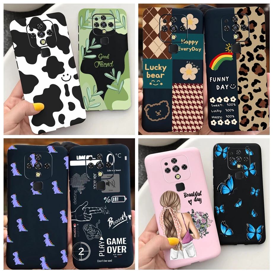 For Tecno Camon 16 CE7 CE7j Case Stylish Flower Astronaut Shockproof Cover For Tecno Camon 16 Pro Camon16 16Pro Bumper Soft TPU