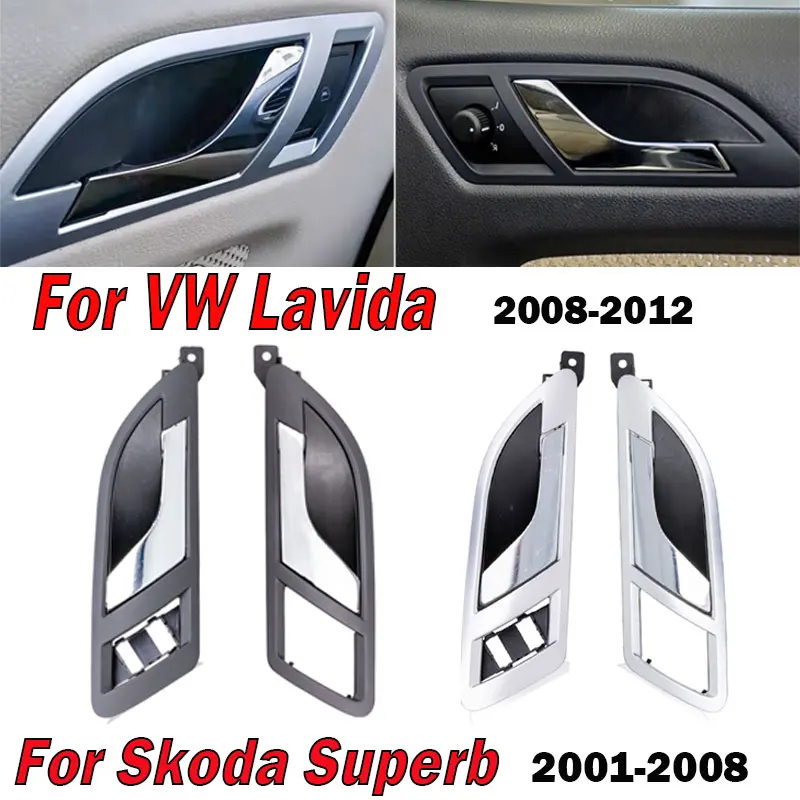 Dla Volkswagen VW Lavida 2008-2012 dla Skoda Superb 2001-2008 wewnętrzny montowany na drzwiach samochodu uchwyt klucz wewnętrzny akcesoria do wnętrz samochodowych