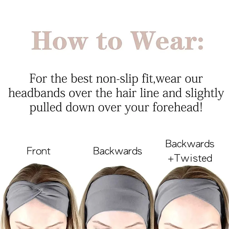 Bohemian European and American Sports Headband Women's Wide Yoga Elastic Running Hair Accessories Headw 1PCS image 6