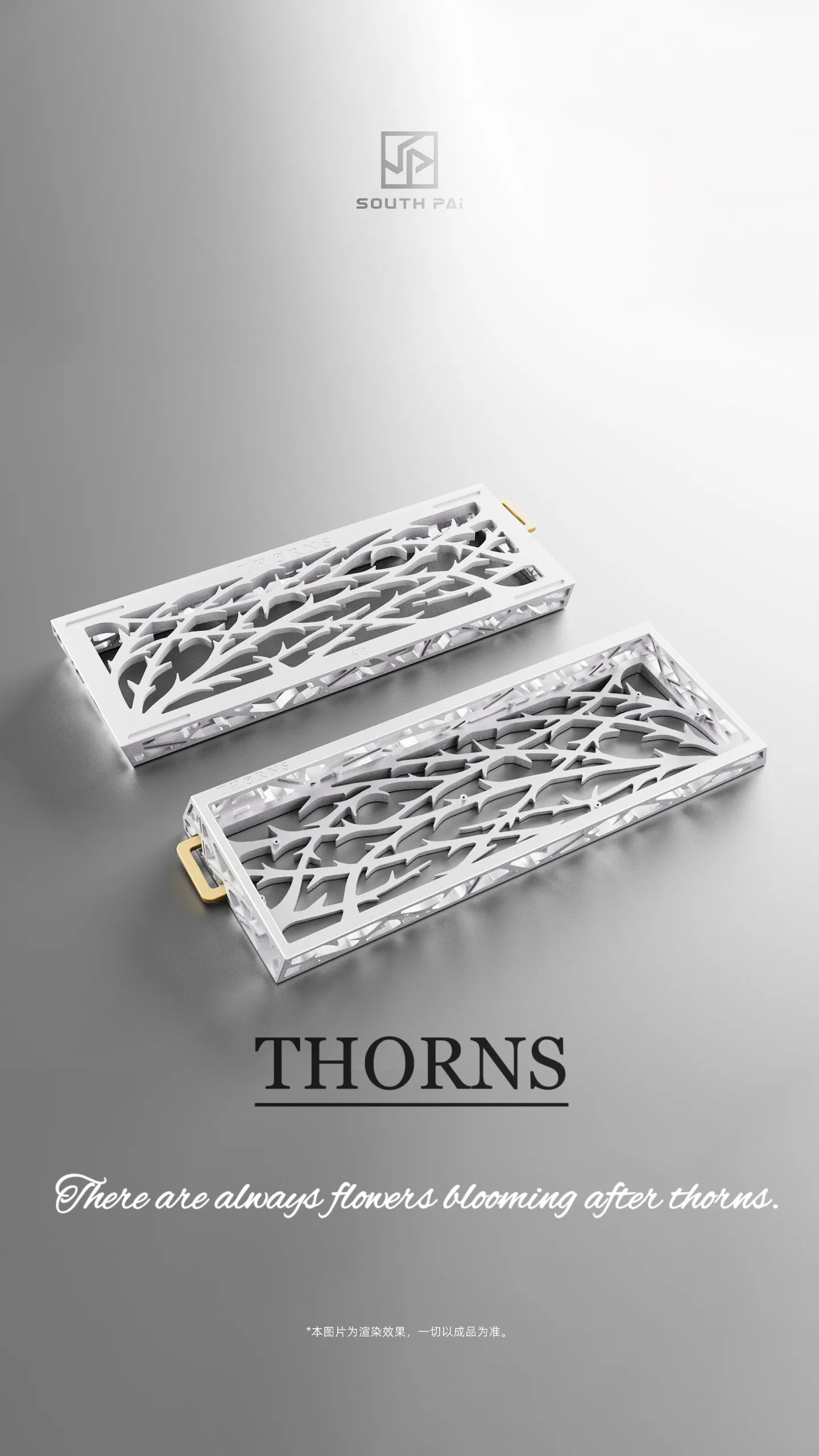 South Pai THORN60 Hollow Out Shell Keyboard CNC Aluminium Alloy Wooting60 V2 Keyboard Case for GH60 Gaming Keyboard Accessories