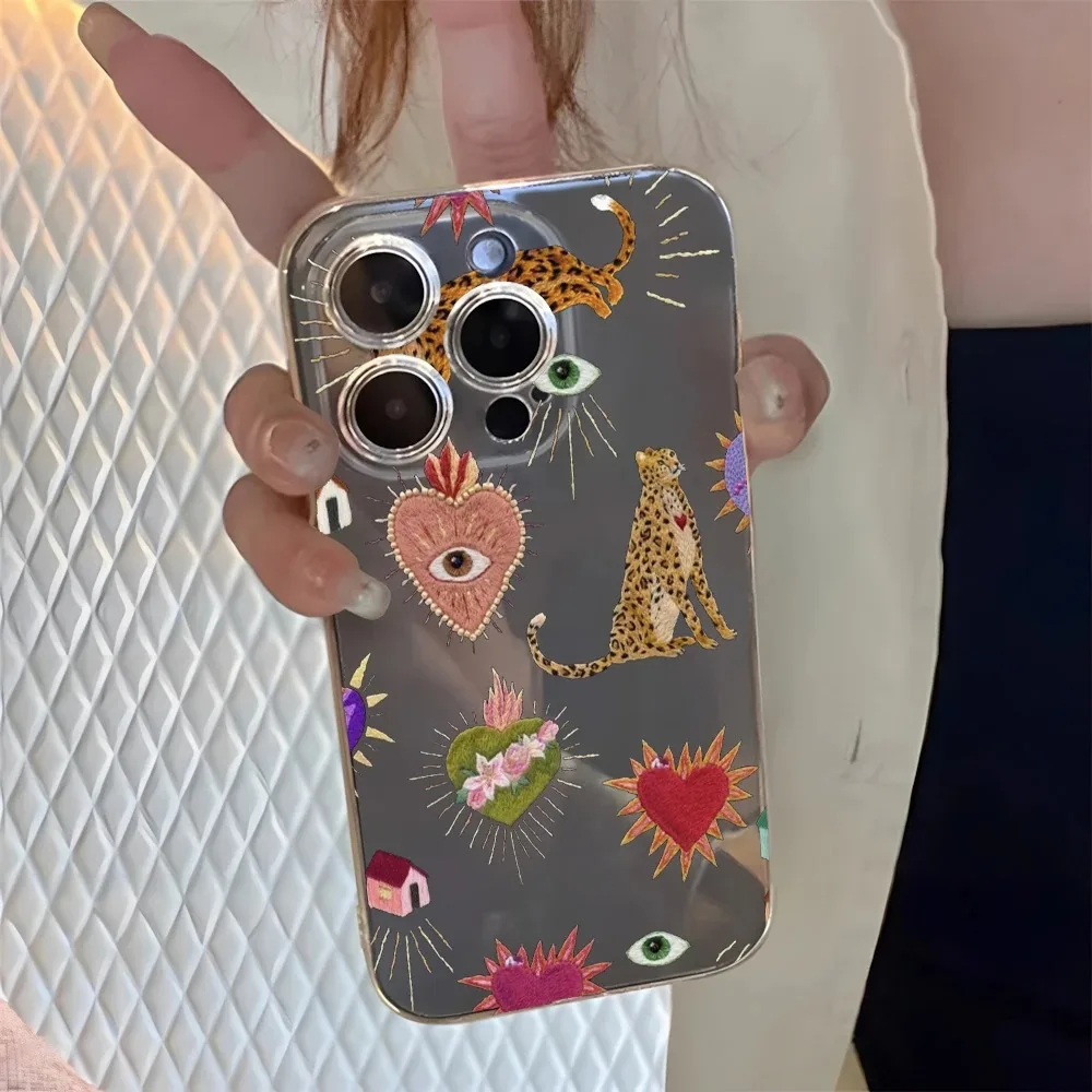 Aesthetic Art Leopard Clear Case for iPhone 16 12 13 mini 11 14 15 Pro Max XR 8 Plus Fashion Cheetah Ultra Thin Silicone Cover - náhled 4