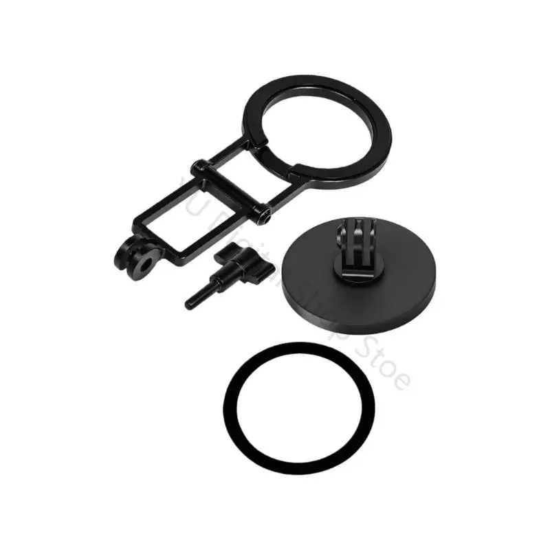 96BA Tragbarer magnetischer Telefongriffhalter mit Kaltschuhhalterung für die Verwendung mit Action-Kameras – Detail 5