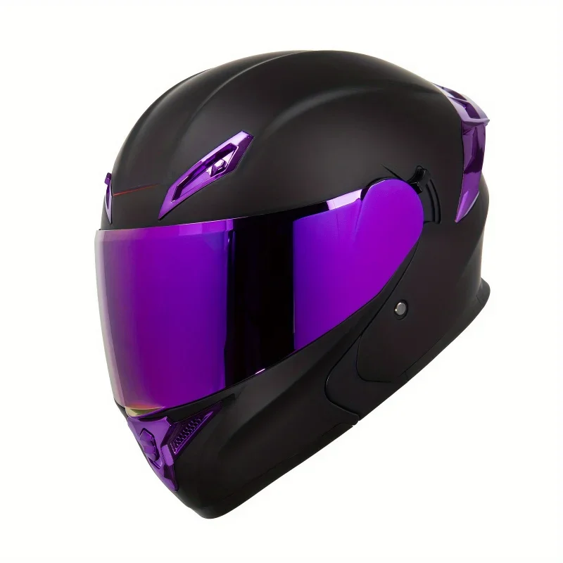 Double Visor Motorcycle Helmet - Clamshell，Modular Open Design，DOTAuthentication，ABSMaterial