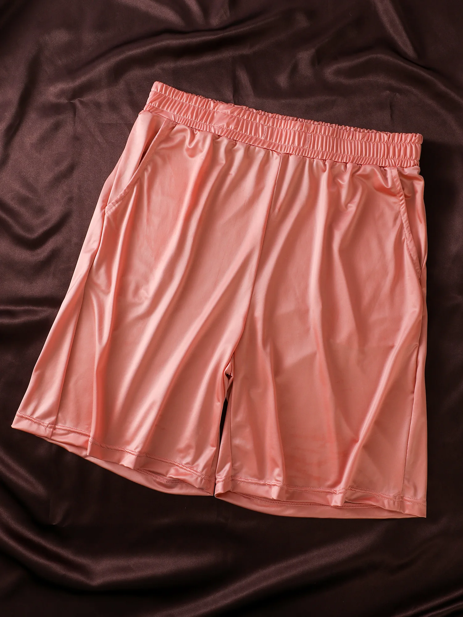 Luxury Satin Sleep Pants, Ice Silk Breathable Comfort, Drawstring Pockets, Loose Fit, Ideal for Home and Vacation, Women's Gift