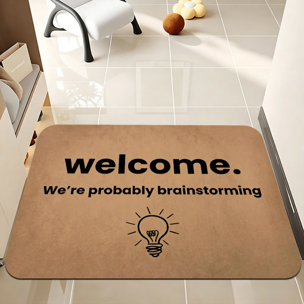 Warm Cork Base Multicolor Hearts Art Print Welcome Doormat Porch Patio Hall Living Entry Space Washable Practical Entry Rug