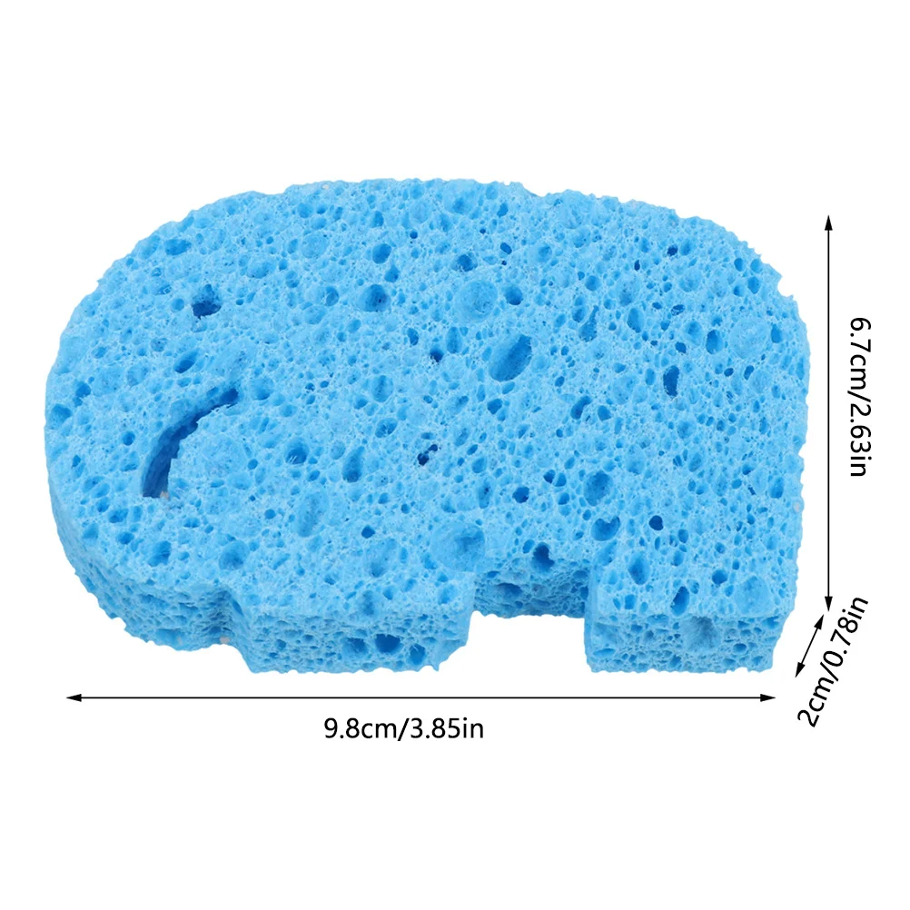 4 قطع من إسفنجة حمام الأطفال صديقة للبيئة وآمنة ومتينة وناعمة ومريحة كرتونية قوية لامتصاص الماء #2