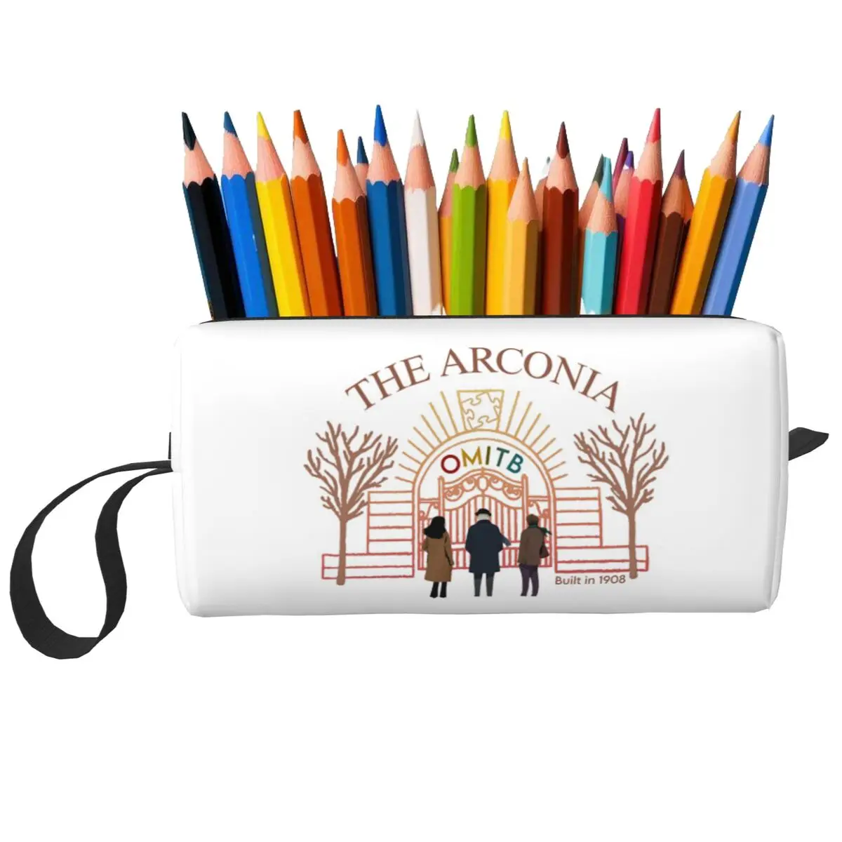 The Arconia Only Murders In The Building 1908 Pencil Case for Boys Girls Pen Box Pencil Bag Stationery Supplies Organizer Pouch
