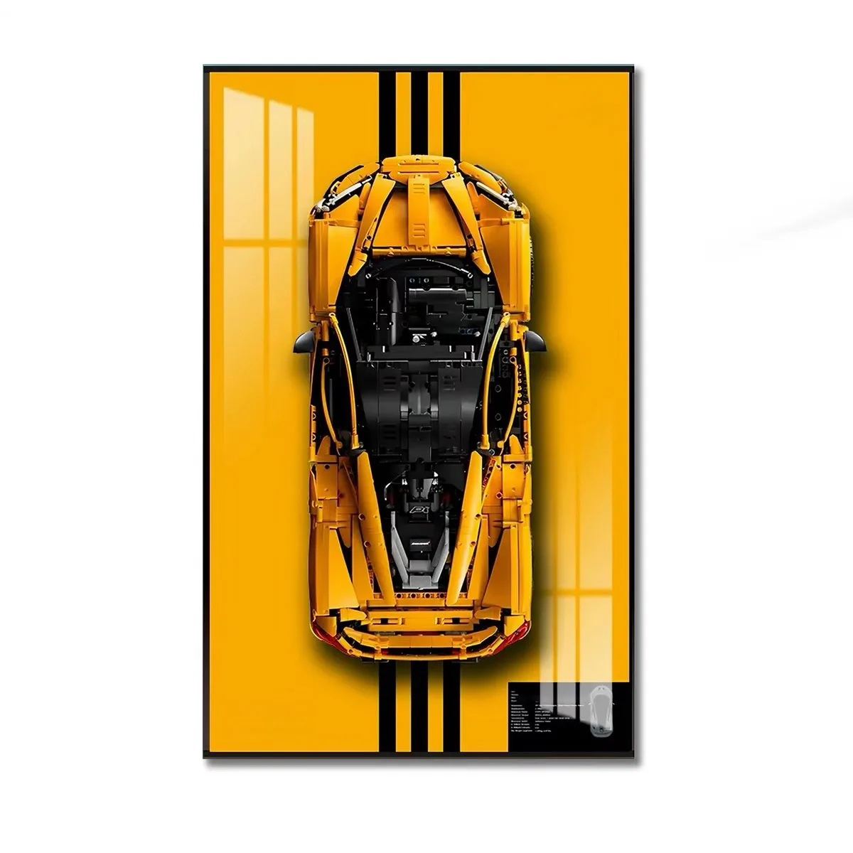 New Wall-Mounted Display Frame for LEGO Technic 42172 McLaren P1 Supercar, Top View Wallboard, Adult Collectible Home Decor