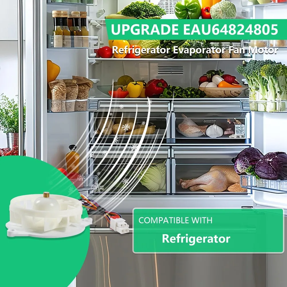 A85I-EAU64824805 Z40E12MS1A0-57K06A لقطع غيار محرك مروحة تبخير الثلاجة DC12V 1A، 4-Pin