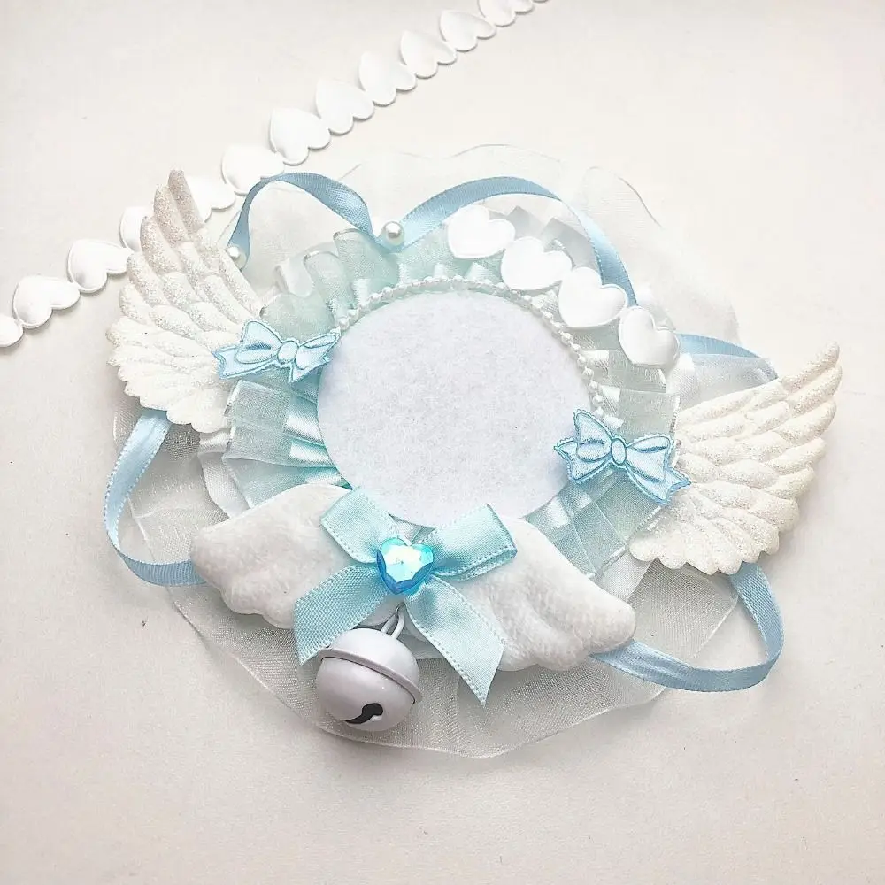 Portable Kawaii 58mm Can Badge Cover Handmade Korean Style Badge Displaying Case Lace Wings Bow Badge Organizer Girls