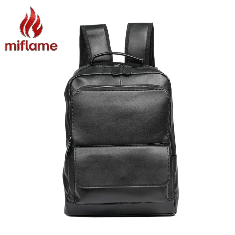 

Men's Crazy Horse Cowhide Leather Laptop Backpack Business Travel Casual Commute Vintage Rucksack Office Daypack Stylish