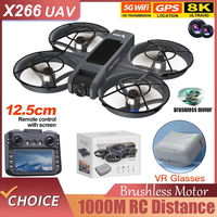 2025 NEW X266 Drone 8K WIFI GPS Professional HD Aerial Photography Remote Control Aircraft HD Dual Camera Quadcopter Toys Gifts