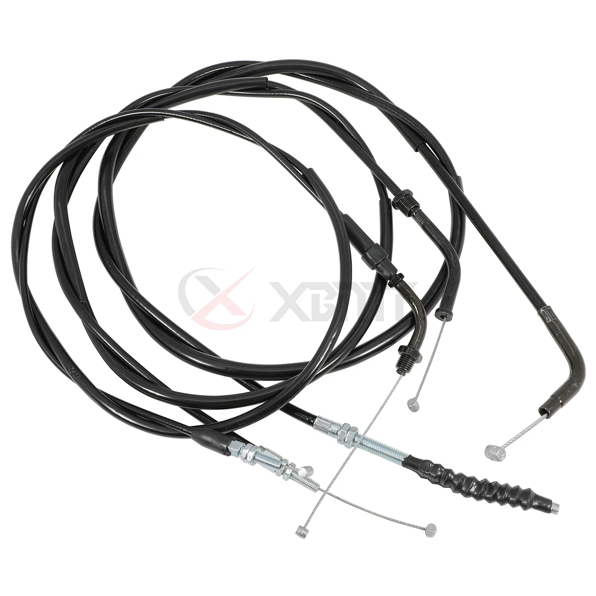 Motorcycle Lengthen Throttle Line Clutch Cable Steel Wire Set For Honda Steed VLX400 VLX600 Magna VF250 Shadow VT400