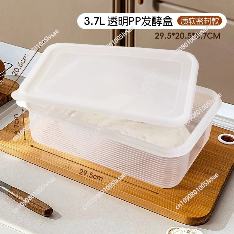 Zackoo 5.5L Large Bread Dough Proofing Container Refrigerator Fresh-keeping Food Storage Boxfor Home Kitchen Fridge Pizza Making