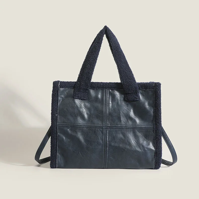 Bolsos de mensajero cruzados de diseñador de lujo de gran capacidad de cuero Artificial, bolsos de hombro con letras, bolso de mano para ordenador portátil para mujer