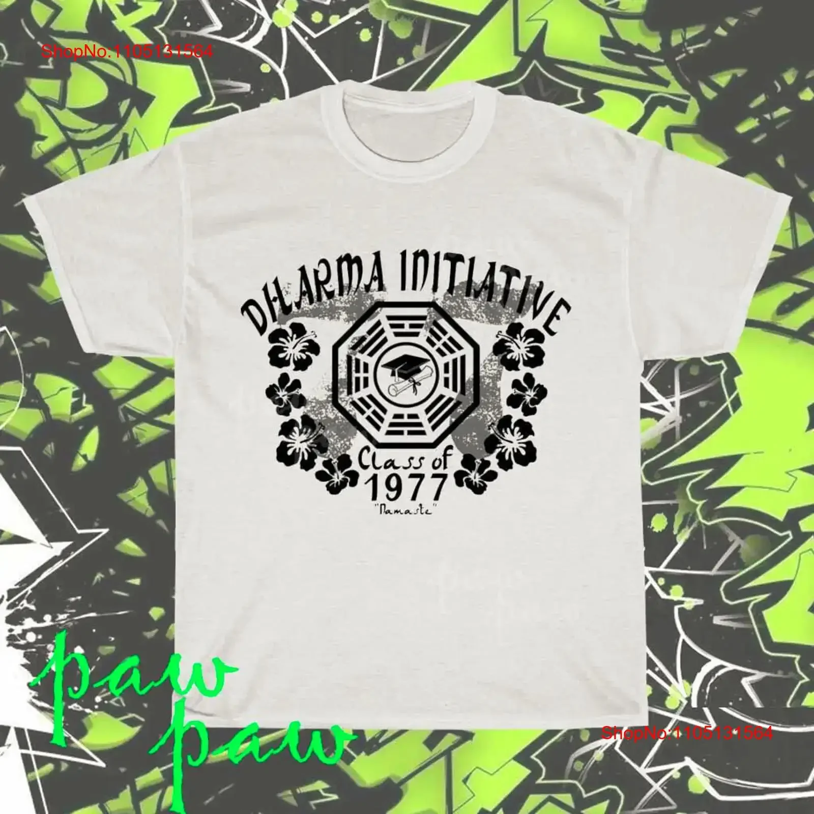 Brand New DHARMA Initiative 1977 TV Show American T Shirt Funny Size S to 5XL vintage Washed Unisex Versatile Stretched