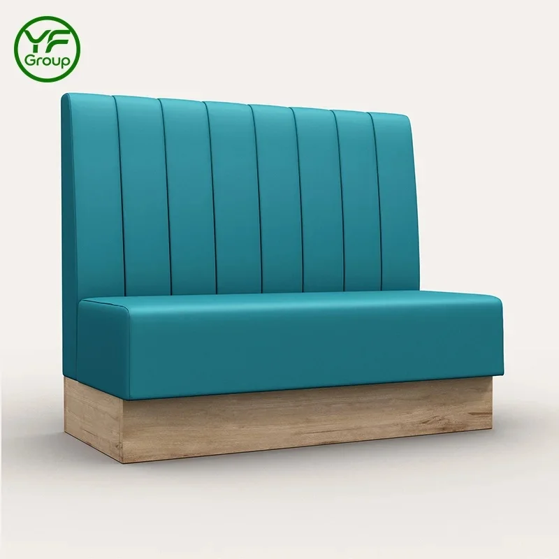 High-End One-Stop Customization Restaurant Furniture Easy Clean PU Leather Booth Seating Bench for Cafe Bar Hotel