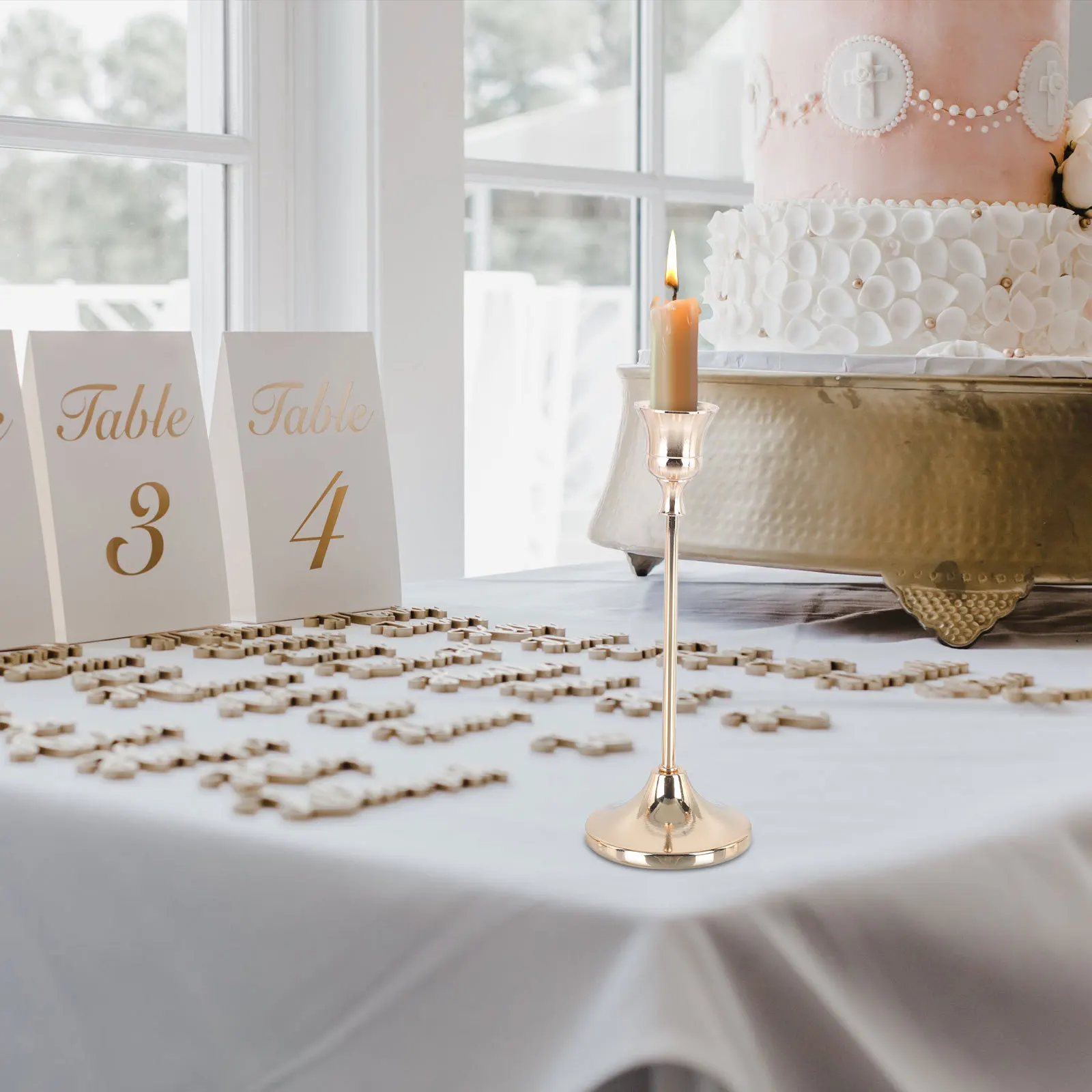 

3 Pcs Metal Holder Retro Stands Chic Candlestick Holders Vintage Wrought Iron