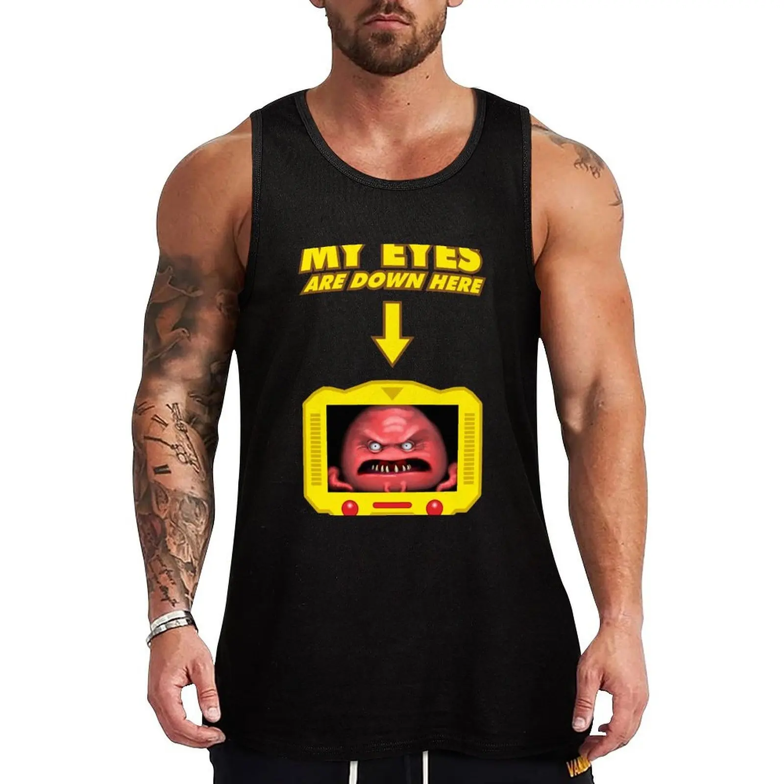 My eyes are down here! Tank Top Casual Everyday Wear Tank Top Loose Sleeveless Soft