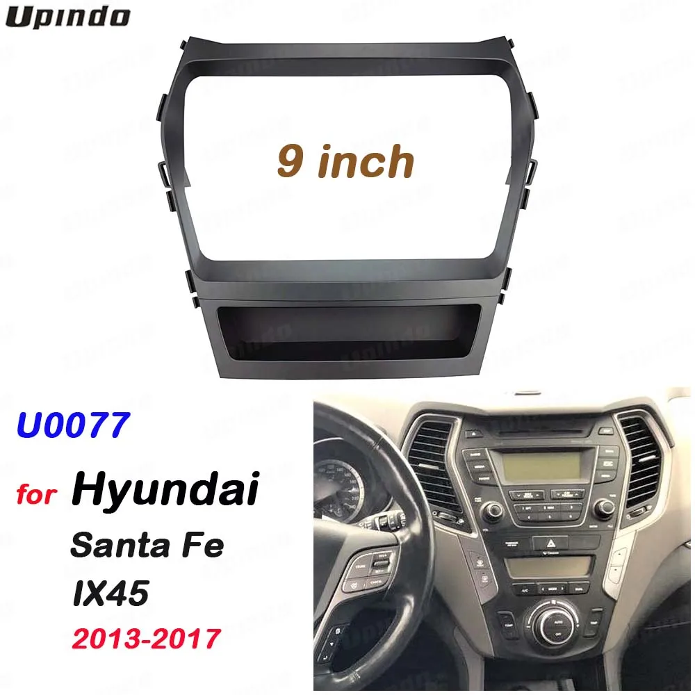 

2 Din 9 Inch Car Radio Plastic Fascia Panel Frame Cable and CAN Bus Box for HYUNDAI Santa Fe IX45 2013~2017 Dash Mount Kit