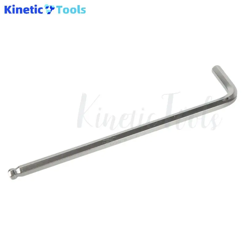 Vernickelter verlängerter Sechskantschlüssel mit Kugelkopf, runder Kopf, Kugelkopf, Sechskant-Innensechskantschlüssel mit Löffelkante