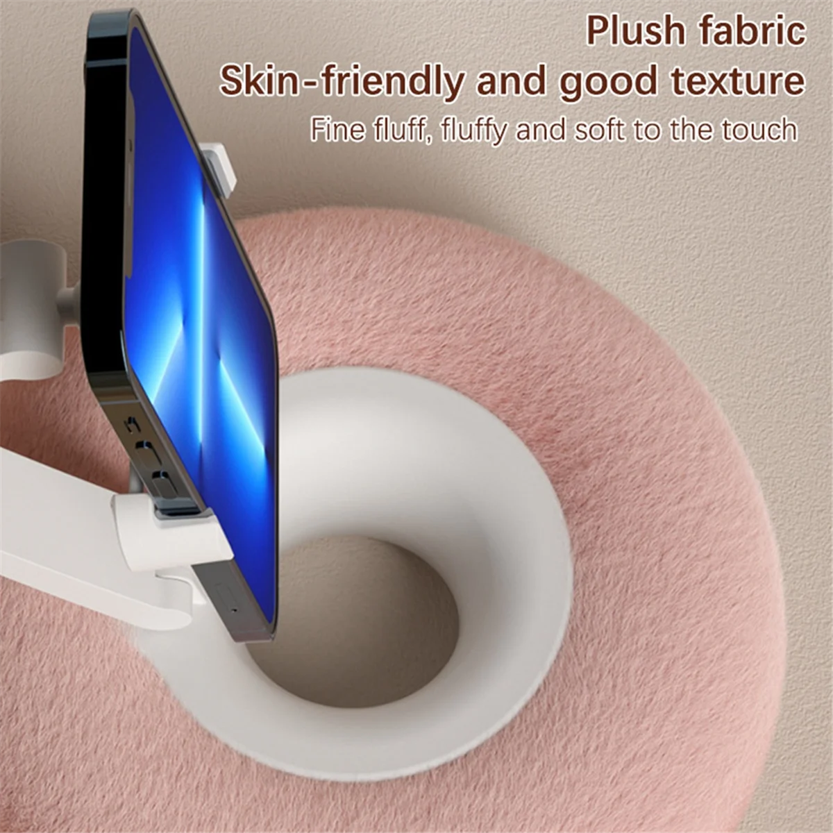 Mobile Phone Pillow Holder Bed Sofa Lap Adjustable Soft Pillow Stand for IPhone Xiaomi Redmi Huawei Oppo 4.7in-7.0in A