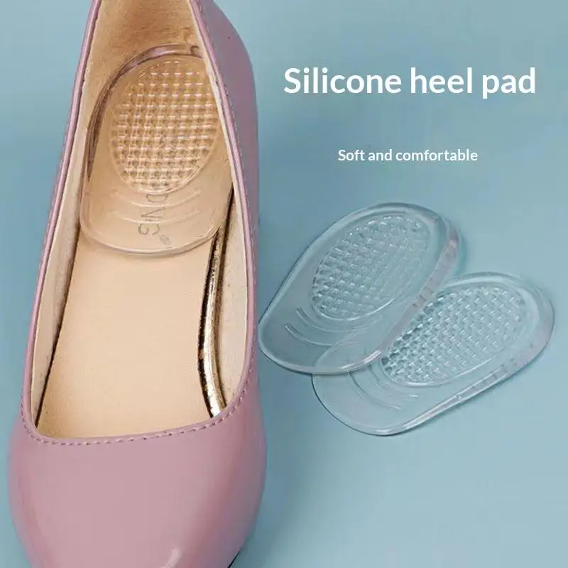 1Pair GEL Heel Pad Thickened Shock Absorption Anti Abrasion With Backing Men Women Sports Half Size Foot Care Pads
