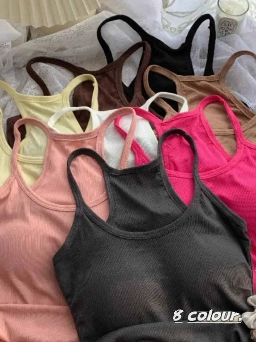 

plus Size Women's Summer Casual Vest 300 Pounds Beaded Strap Small Strap Tank Top Outdoor Wear Comfortable Versatile Back Beauty