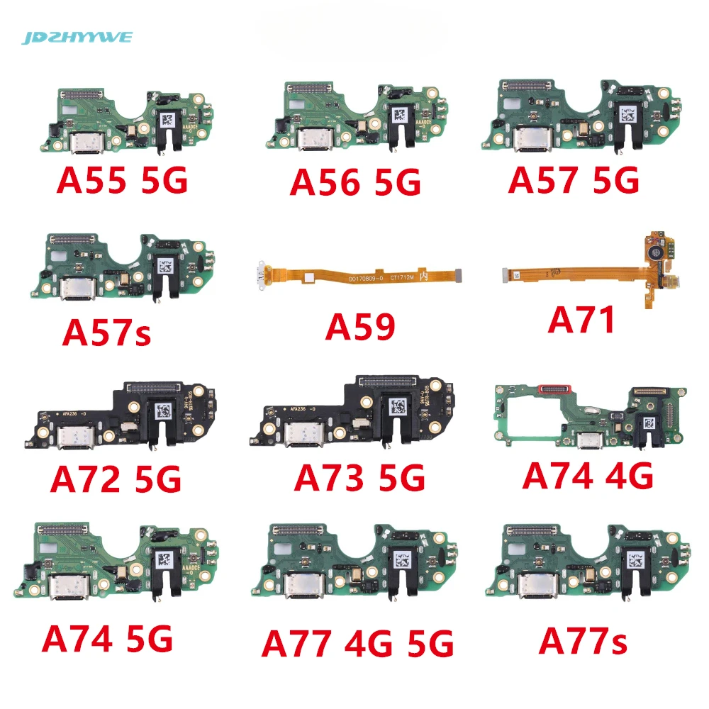 

USB Charger Dock Connector Board Fast Charging Port Flex Cable For OPPO A77s A55 A56 A57 A59 A71 A72 A73 A74 A77 4G 5G