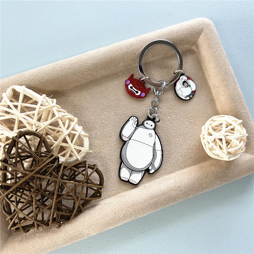 JYYH Cartoon Anime Cosplay Baymax Peripheral Keychain High-Quality Metal Jewelry Friend Gifts Available for Wholesale