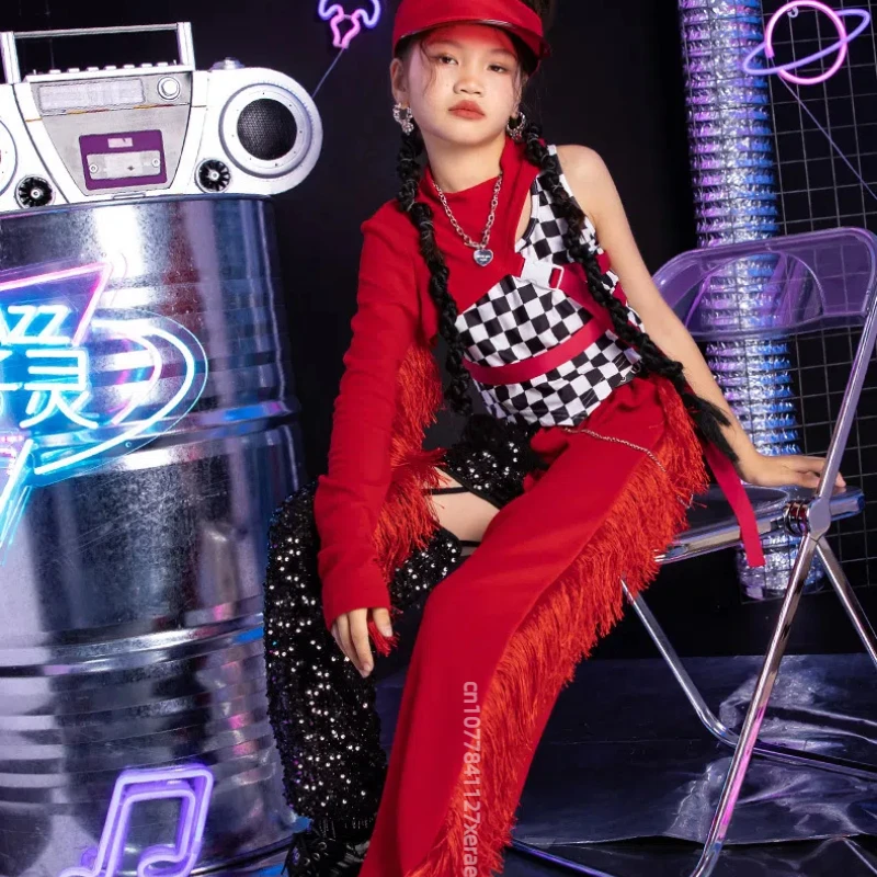 مجموعة رقص الشوارع الرائعة والوسيم للأطفال، ملابس رقص الجاز العصرية للفتيات، مجموعة أداء الهيب هوب للأطفال