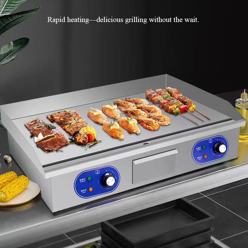 Electric Griddle Commercial Hand-grabbed Pancake Machine Teppanyaki Equipment Cold Noodle Grill Steak Squid Grill Pancake Maker
