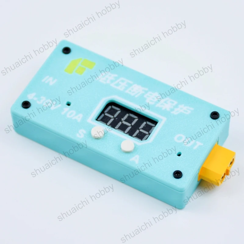 Módulo de desconexión de bajo voltaje, protección contra sobredescarga de batería con carcasa impresa en 3D para paquete de batería de uso en campo, 10A, 4-30V, 1 Uds.