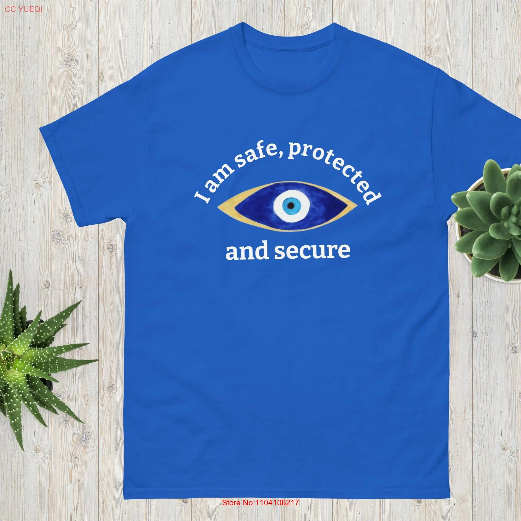 Evil Eye T Shirt Message Greek Nazar Boncuk Hamsa long or short sleeves