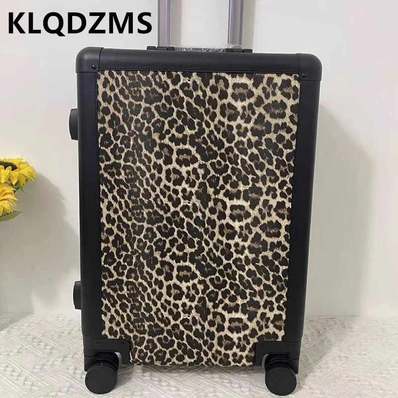 

Женский чемодан KLQDZMS из ABS+PVC, 20 дюймов, на колесиках, для ручной клади, студенческий, 24 дюйма, дорожная сумка-тележка, мужская сумка для путешествий с кодовым замком, багажная сумка