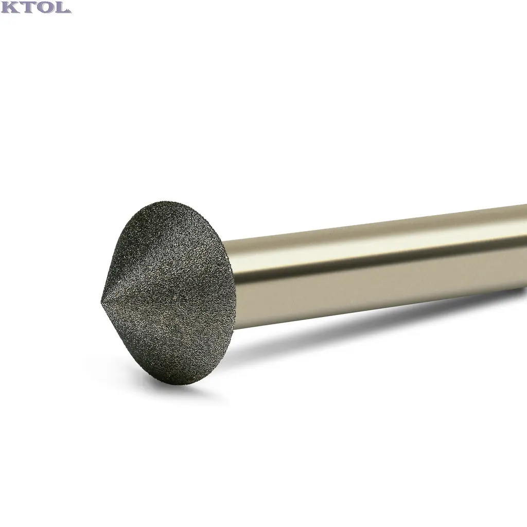 90 ángulo 10mm galvanoplastia diamante cónico cabezal de varilla de molienda 3 uds fresa de extremo CNC broca enrutadora juego de herramientas de biselado de Metal