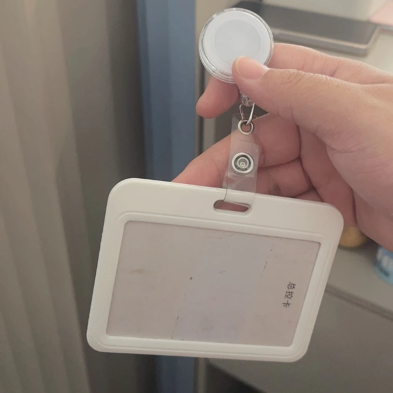 1PC Retractable Badge Reel Card Case for ID Bus Credit Bank Cards Student School Supplies