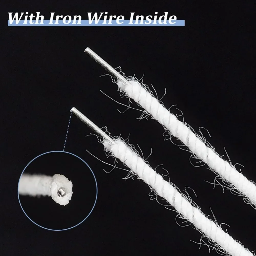 White Cotton Covered Millinery Wire, Cotton Covered Floral Wire with Metal Wire Inside, for Sewing Supplies Brim Making