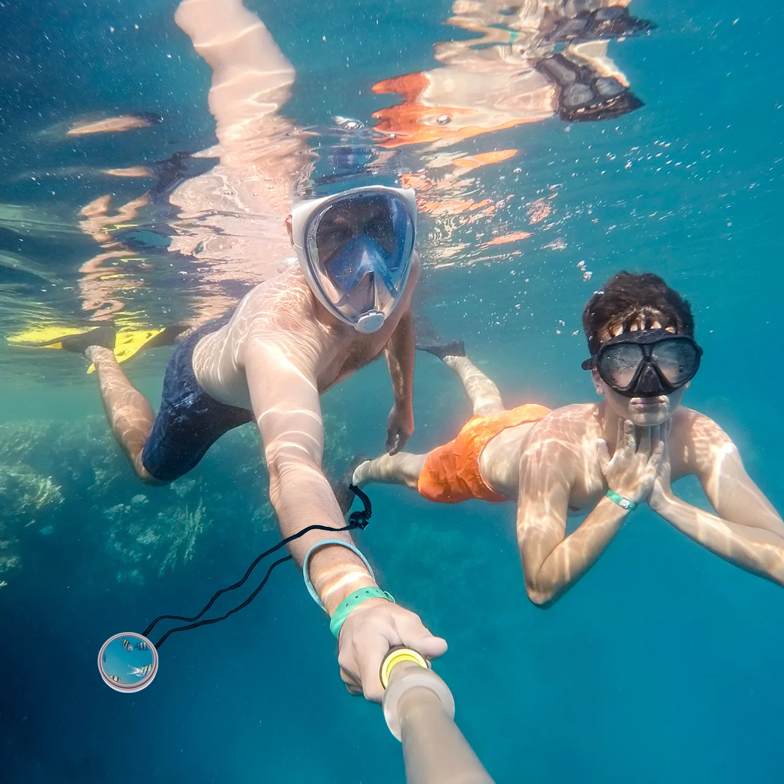 

Adjustable Diving Rearview Mirror Portable Underwater Safety Gear For Cave Scuba Dive Narrow Space Round Mirror Diving Equipment