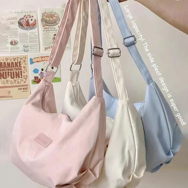 

Casual Women's Shoulder Bag, Korean Fashion Minimalist College Style Crossbody Bag, Large Capacity Designer Women's Handbag
