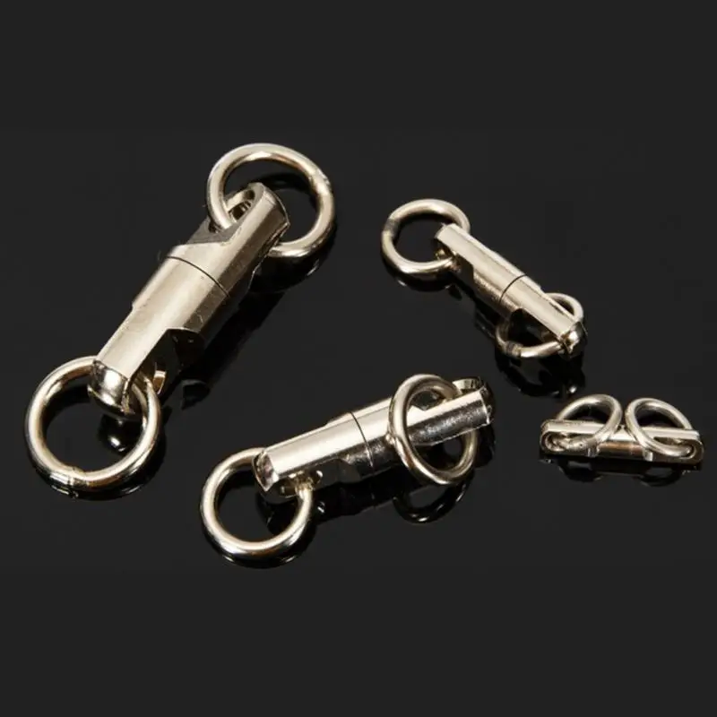 High-speed Rotating Stainless Steel Column Type Rotary Bearing Swivel Fishing Swivels Hook Sea Fishing Belt Ring Swivel MTB