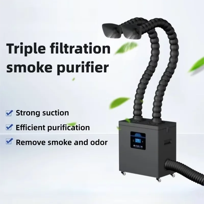 Industrial Soldering Fume Extractor High Efficiency Smoke Purifier Filter for Welding Acupuncture Laser Smoke Air CleanerMachine