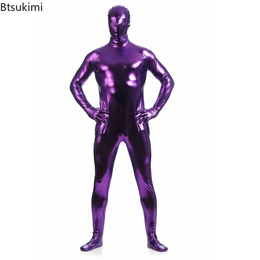 مثير ارتداءها لامعة Catsuit للجنسين أزياء Zentai دعوى الكبار والأطفال مرحلة الأداء الملابس هالوين حزب تأثيري ازياء #4