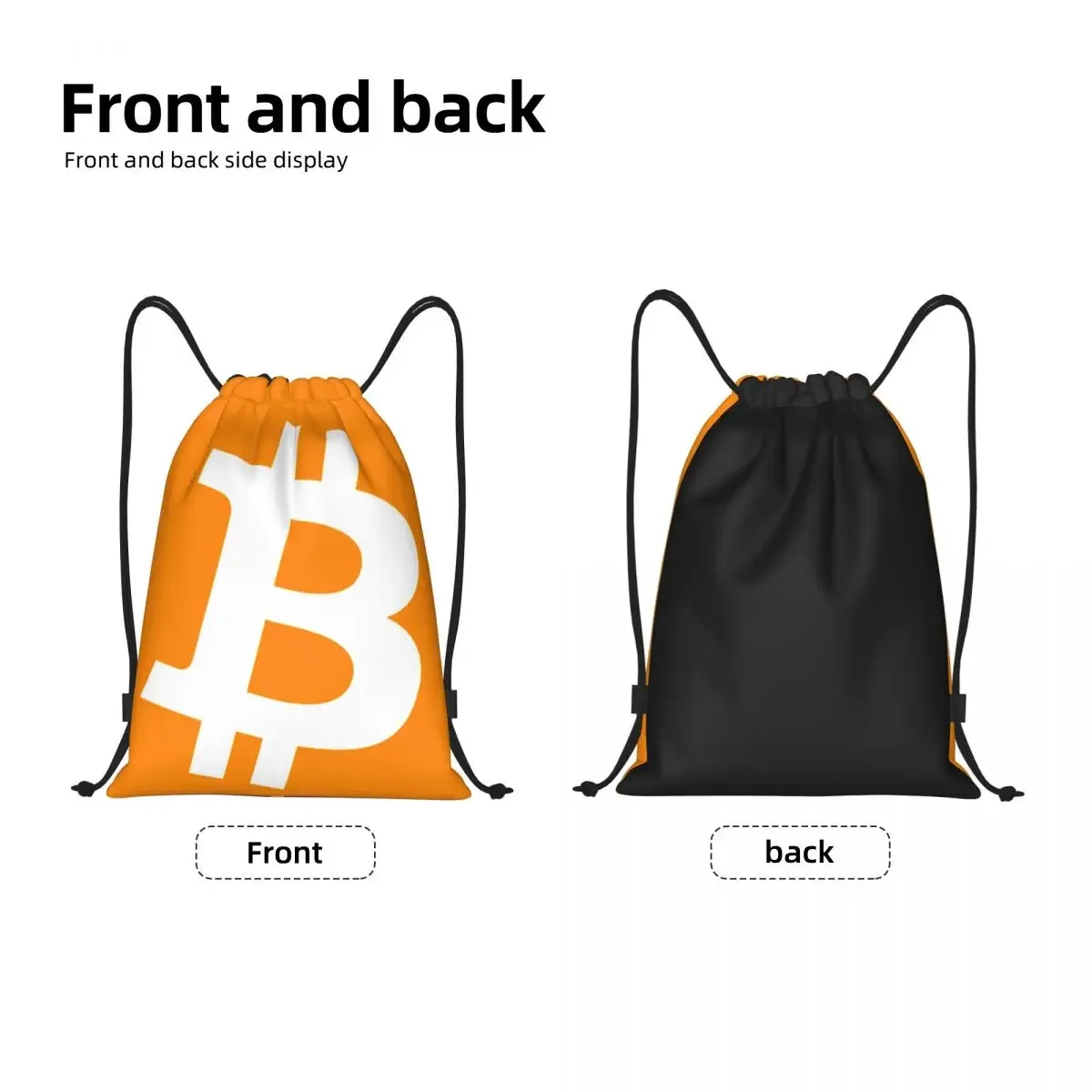 Cryptocurrency Bitcoin Drawstring Backpack Women Men Sport Gym Sackpack Foldable Crypto Btc Shopping Bag Sack