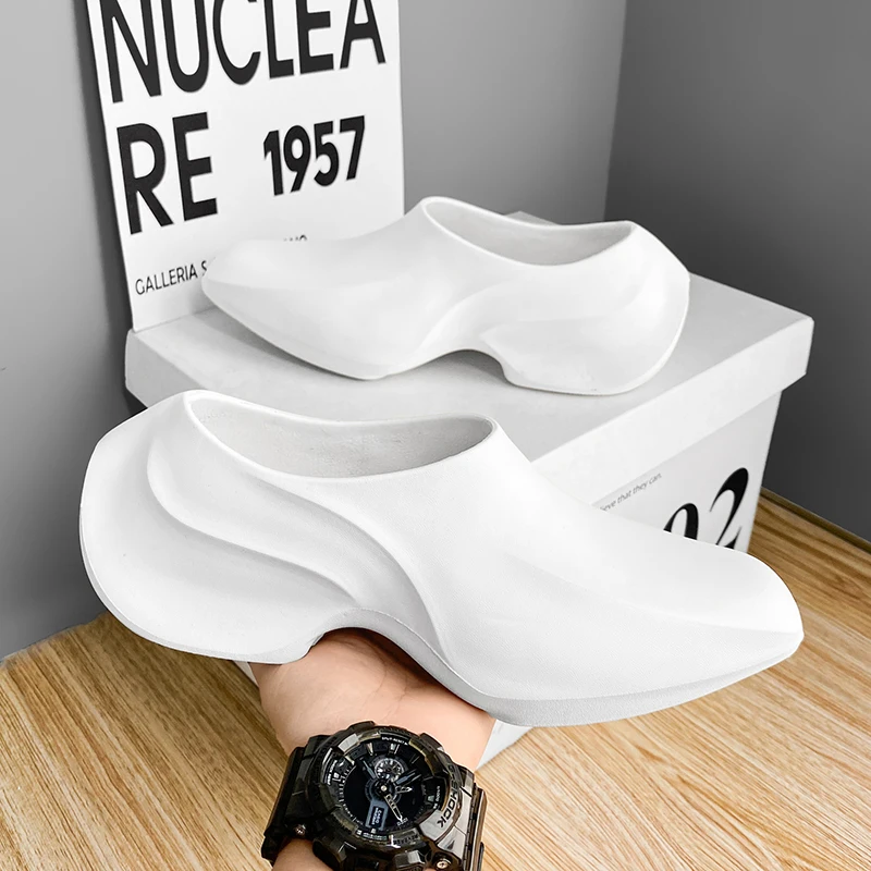 

Summer Slippers Men outdoor Fashion Slippers Solid Color Casual Shoes Eva Non-slip Shoes mens Beach Slides for men loafers