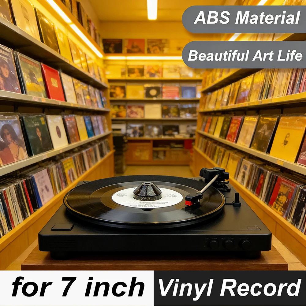 

1Pcs Vinyl Record Dome Center Adapter Universal 45 RPM Turntable ABS Accessories for 7 Inch EP Record Vinyl Record